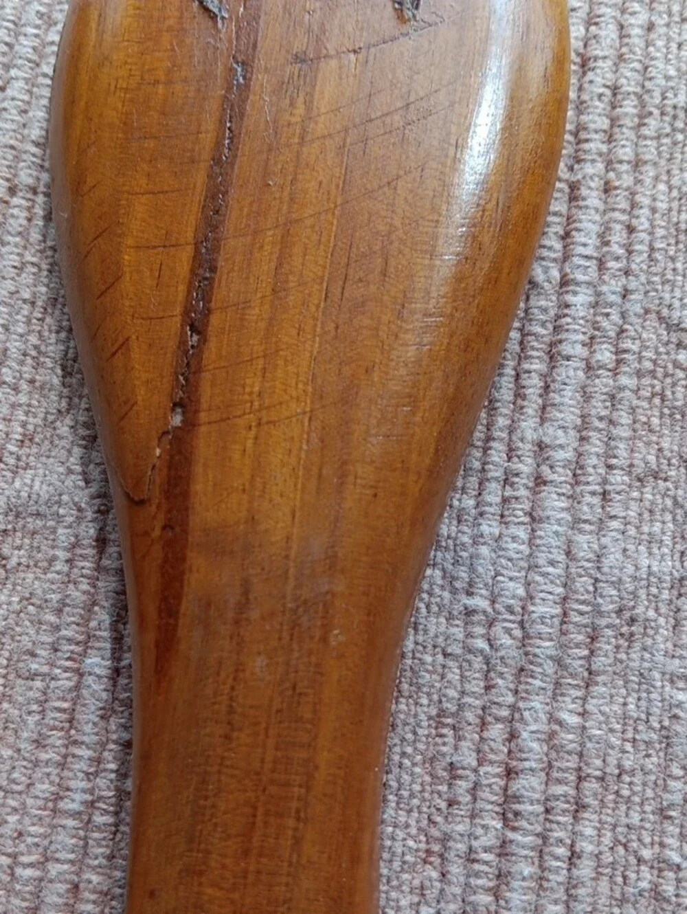 Handcrafted Wooden Bowl and Spoon Set - Warm Brown Vintage